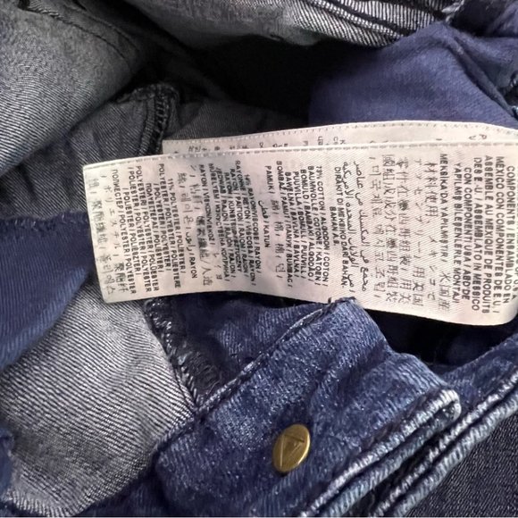 Guess jeans curvy Sophia skinny denim blue faded wash triangle logo iconic - Picture 9 of 11
